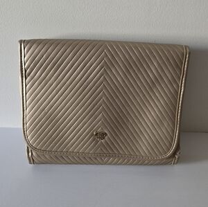 PurseN Quilted Gold Hanging Travel Organizer Makeup Case